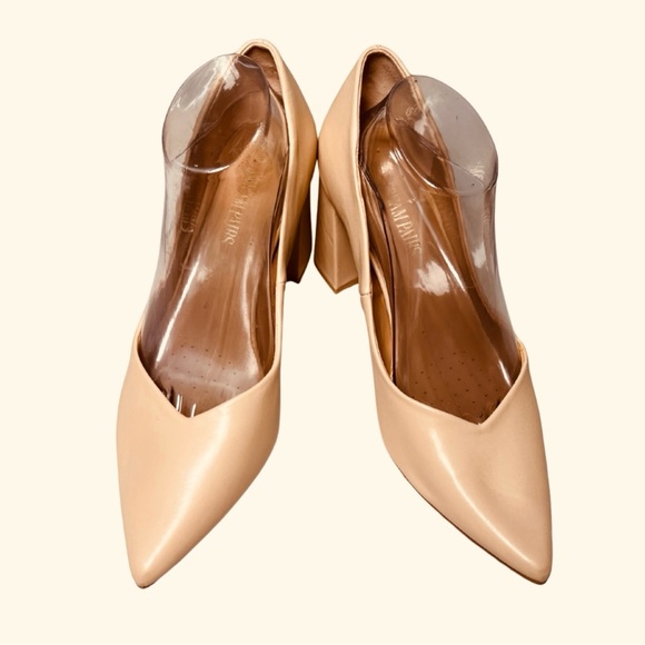 Dream Pairs Shoes - Dream Paris nude block heel pointed toe pumps 8.5